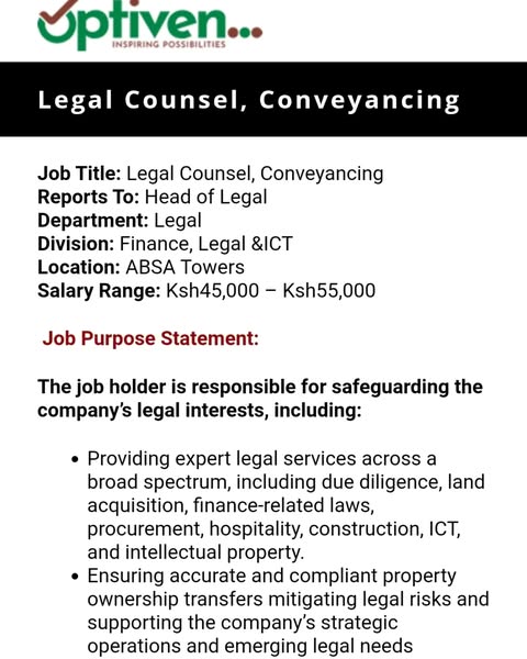 Legal Counsel, Conveyancing